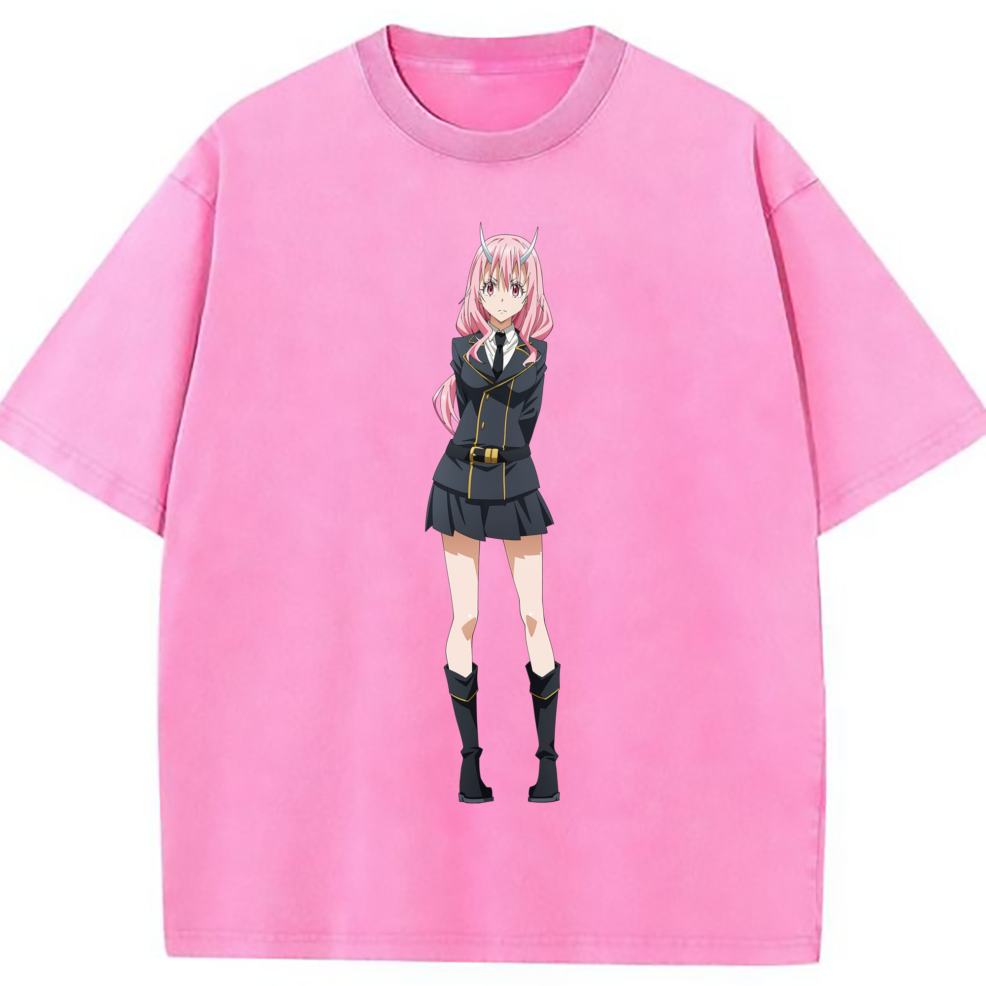 （画像用） 転スラ Regarding Reincarnated to Slime 綿100% ヴィンテージ風 半袖Tシャツ（フロントプリント）